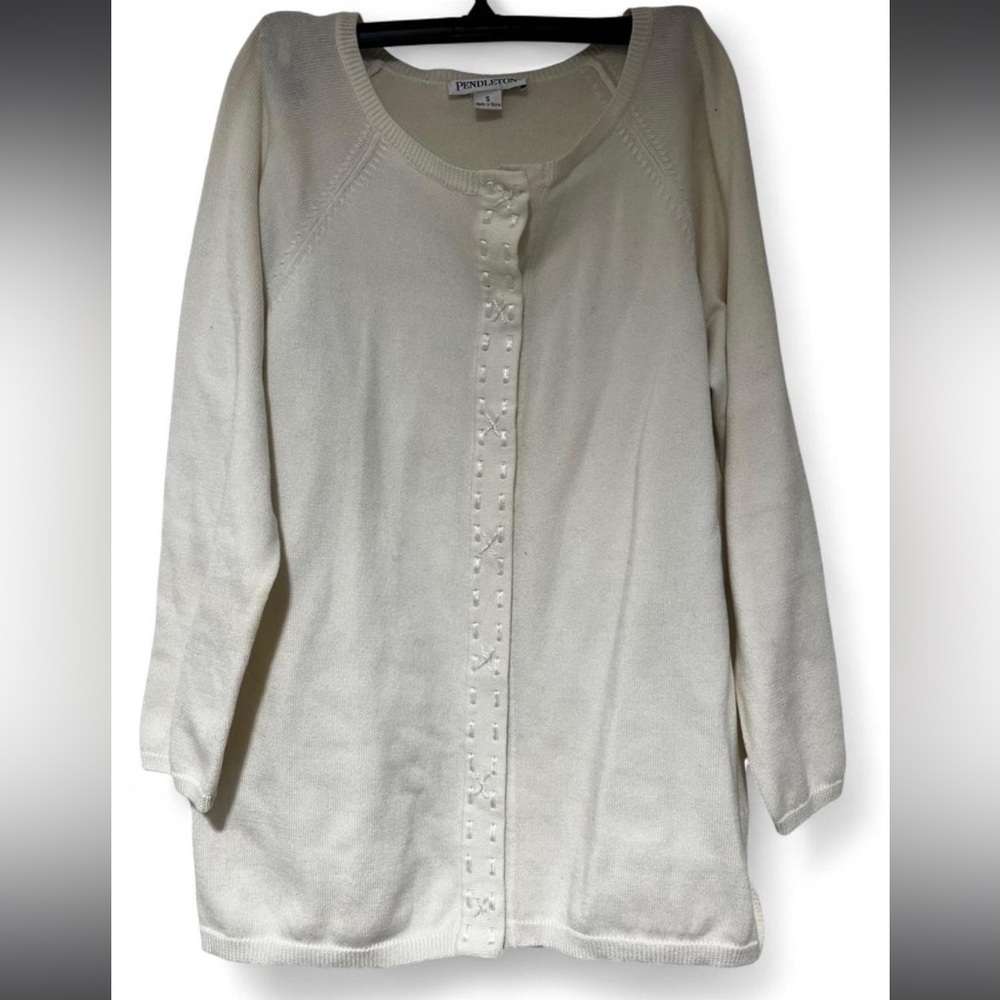 Pendleton Cream Knit Cardigan